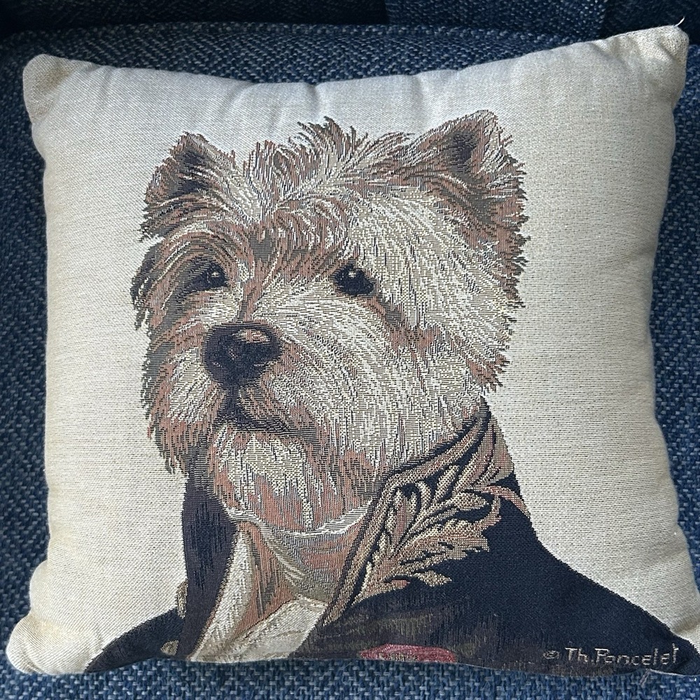 Westie Accent Pillow Small 12x12 Dog Novelty Deco Thierry Poncelet  Ambassador